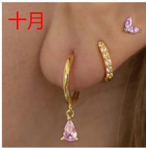 愛心字母簡約耳釘套組