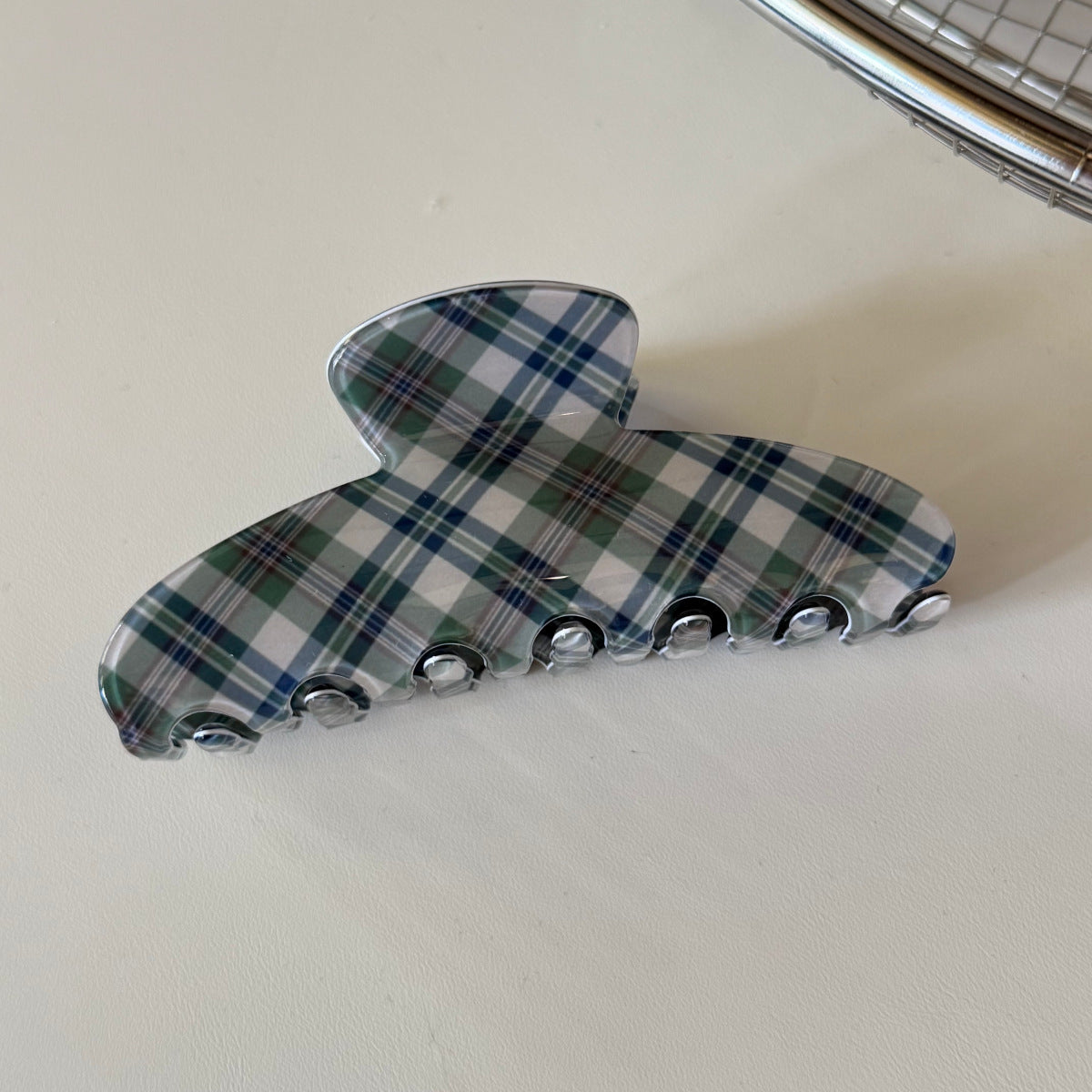 醋酸板材格紋波點髮夾