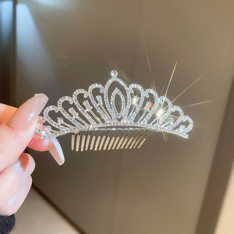 珍珠愛心皇冠鑲鑽髮箍