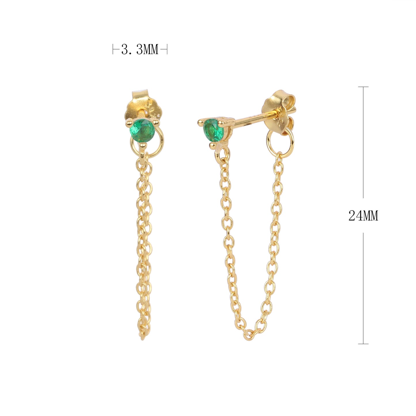 S925 外貿時尚精致簡約耳釘鑲鋯石耳線款潮流網紅風耳飾品