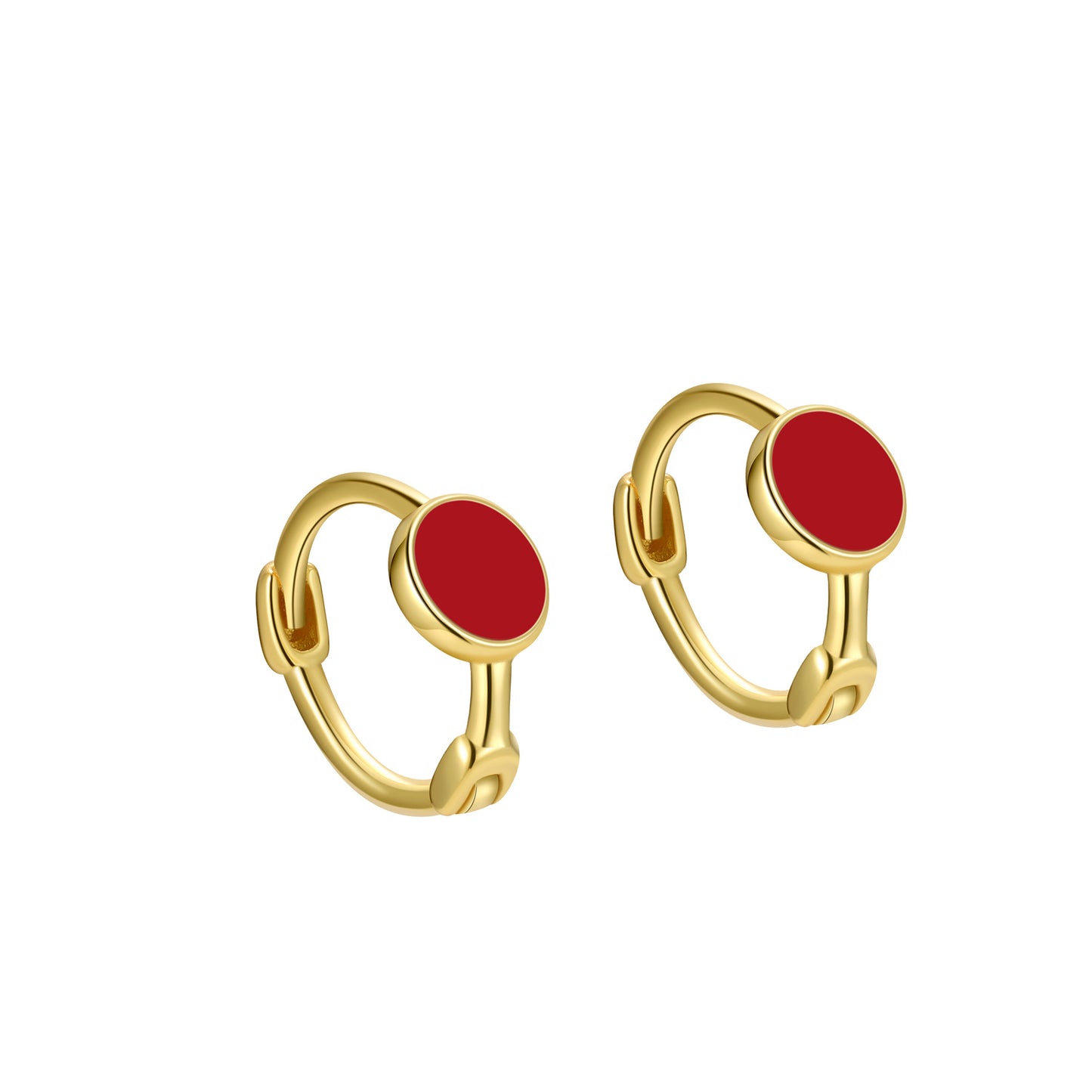S925 小圓耳環耳扣簡約日韓時尚優雅小巧精致個性幾何耳圈耳飾