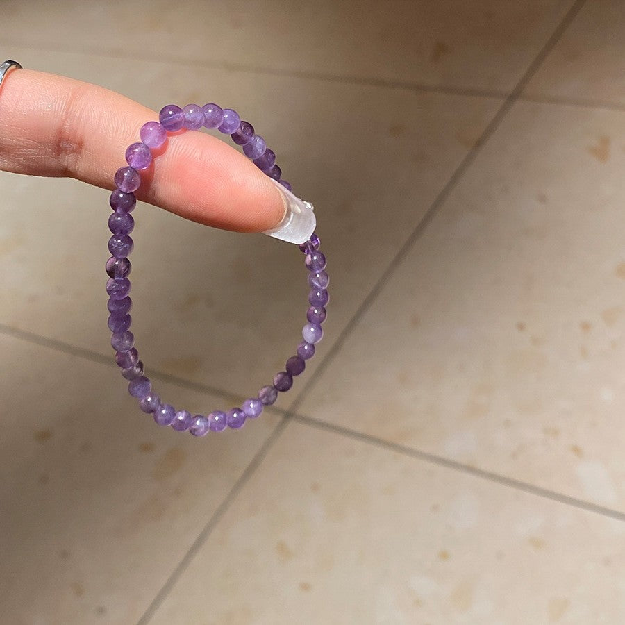 紫水晶蛇形纏繞串珠手鏈新中式復古百搭手串小眾氣質設計感手飾女