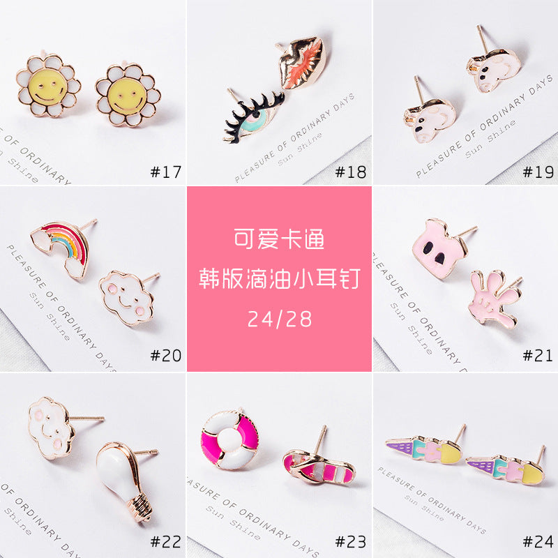 琺瑯小熊卡通耳環－7可愛企鵝款細節｜https://igowo.tw/