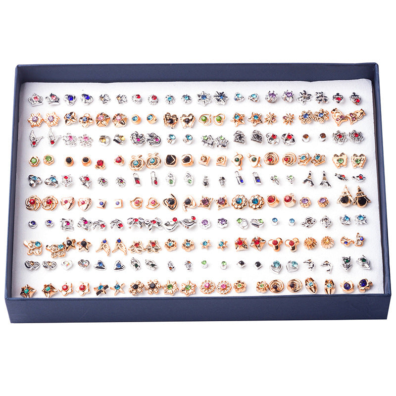 琺瑯鑲鑽耳釘－細節特寫3｜https://igowo.tw/