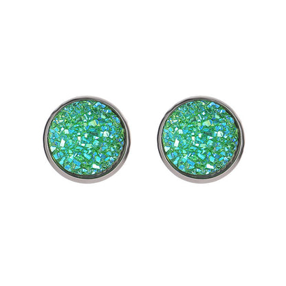 天然石星星磨砂耳釘－07灰色3630款細節5｜https://igowo.tw/