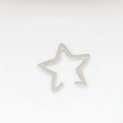 星星鏤空簡約耳夾