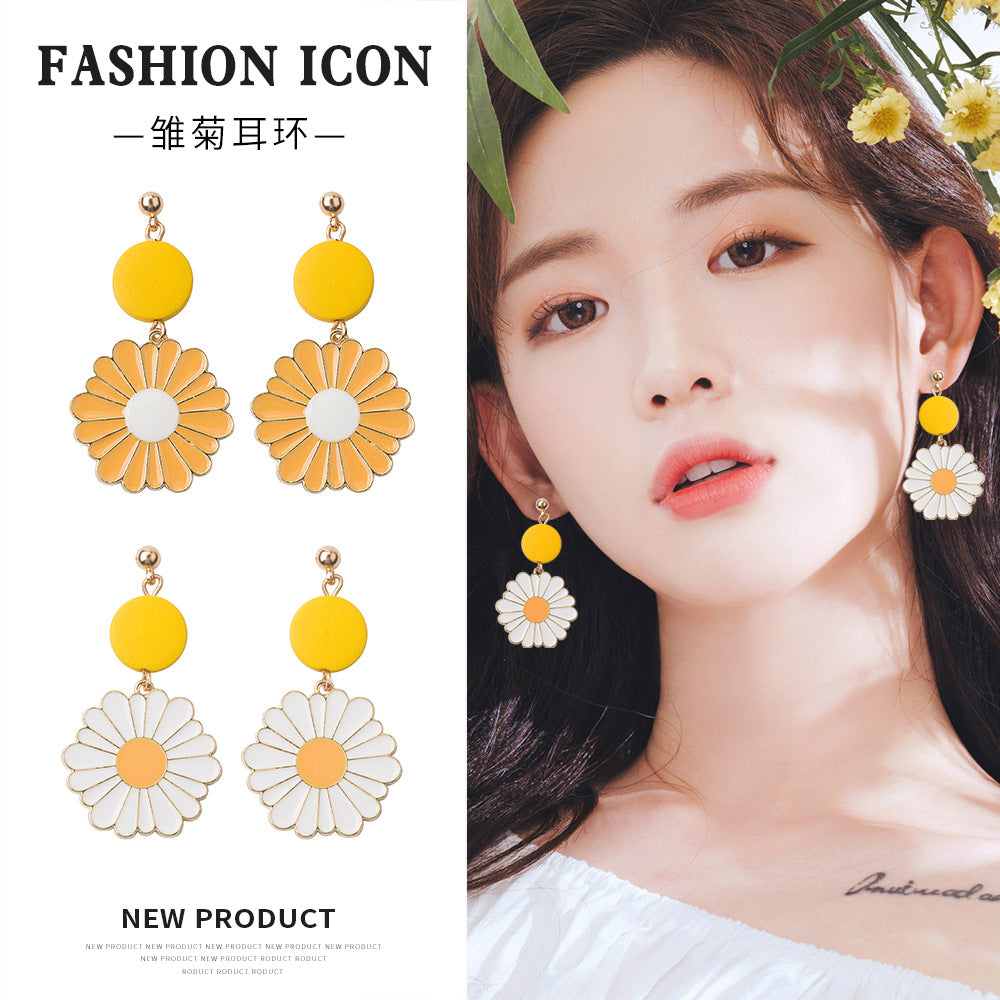 S925雛菊耳環－商品主圖｜https://igowo.tw/