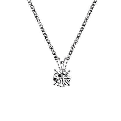 鋯石墜飾簡約項鍊－商品主圖｜https://igowo.tw/