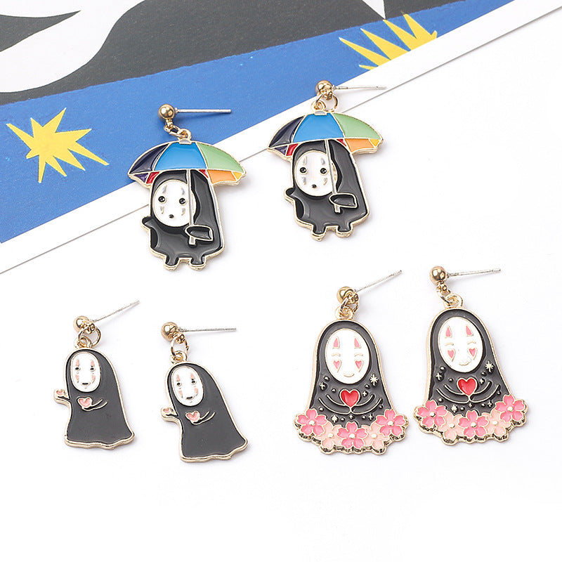 S925琺瑯卡通耳環－細節特寫1｜https://igowo.tw/