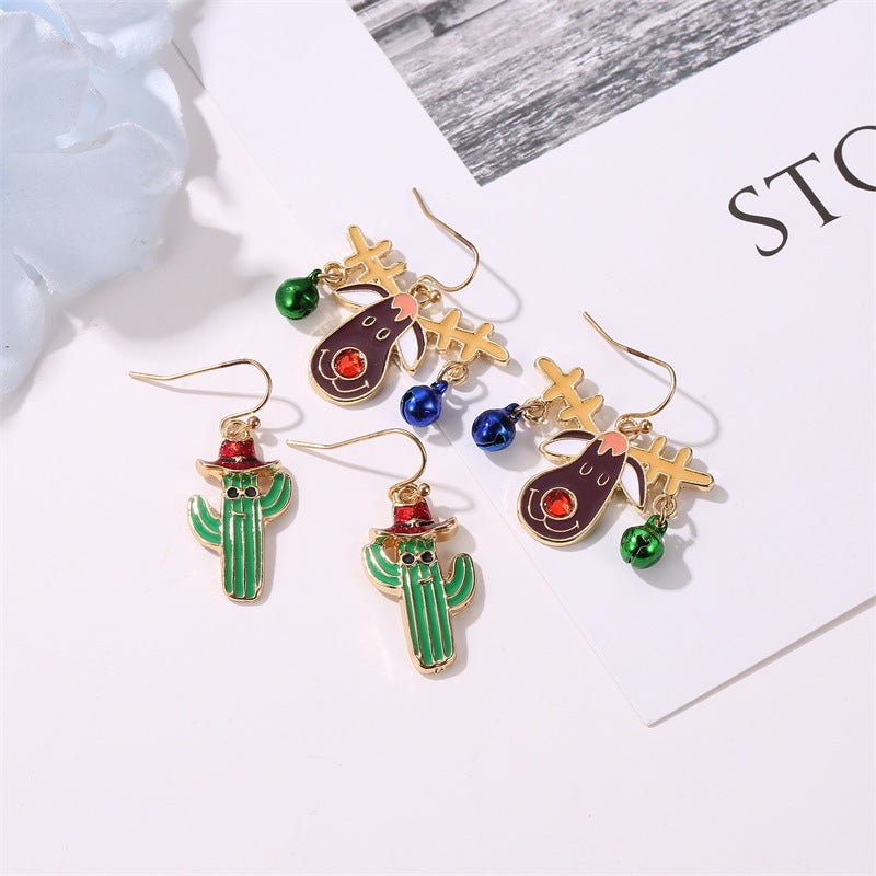雪花鈴鐺流蘇耳環－細節特寫1｜https://igowo.tw/