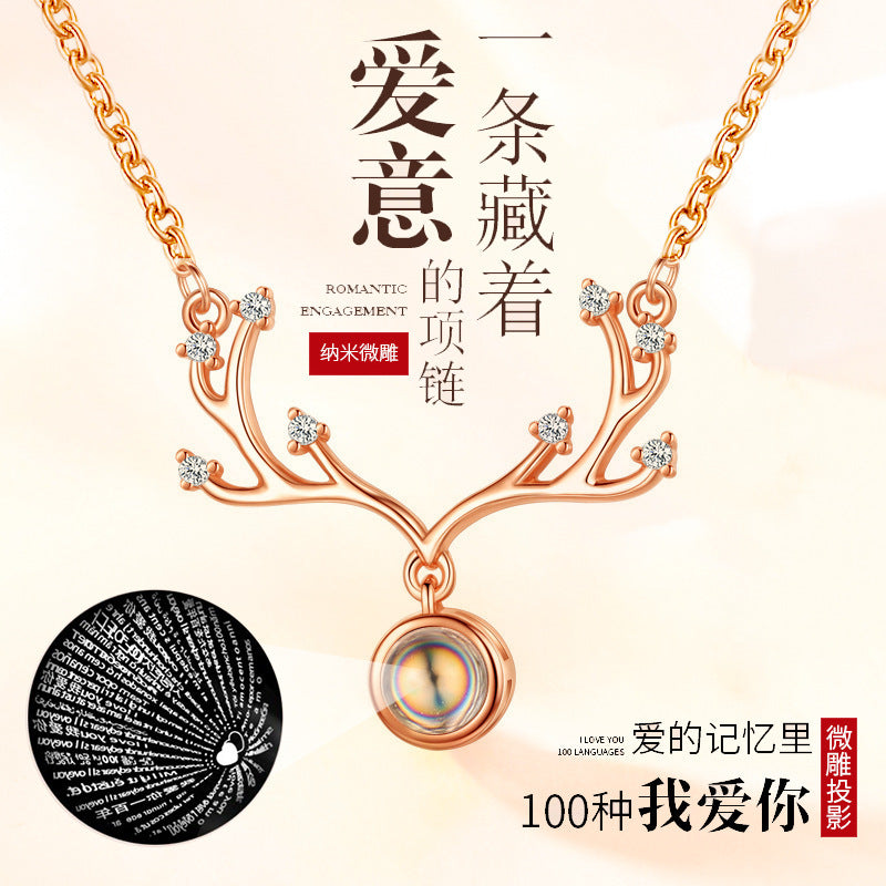 小鹿墜飾項鍊－第二視角實拍｜https://igowo.tw/