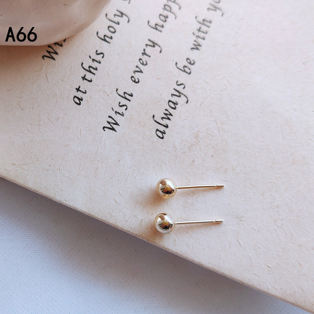 圓形小巧簡約耳釘－B 314小號款細節｜https://igowo.tw/