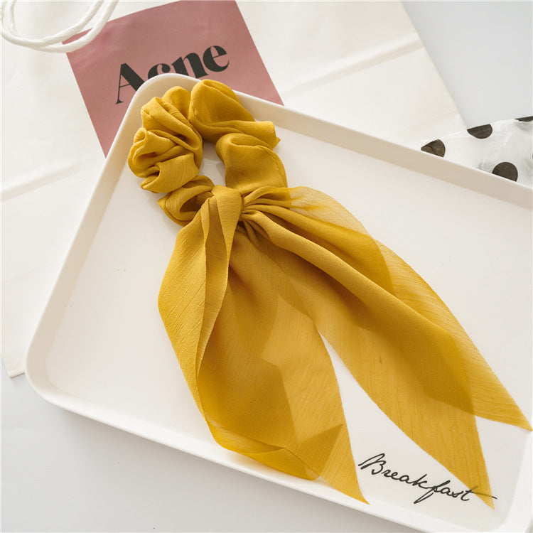 緞帶蝴蝶結流蘇髮圈