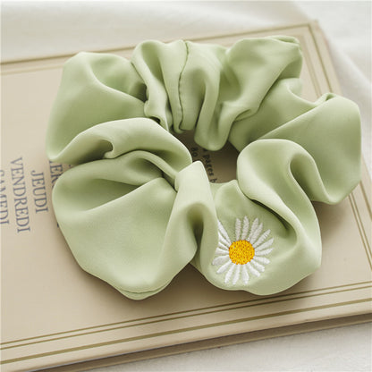 雛菊大腸圈刺繡髮圈