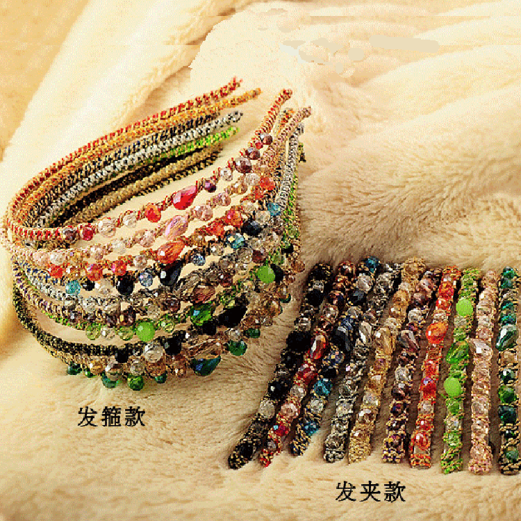 水晶鋯石不規則髮箍－商品主圖｜https://igowo.tw/