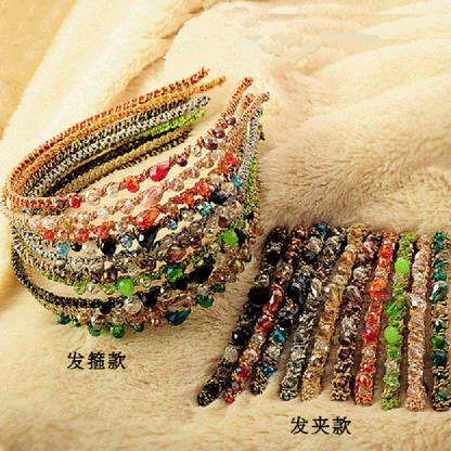 水晶鋯石不規則髮箍－商品主圖｜https://igowo.tw/