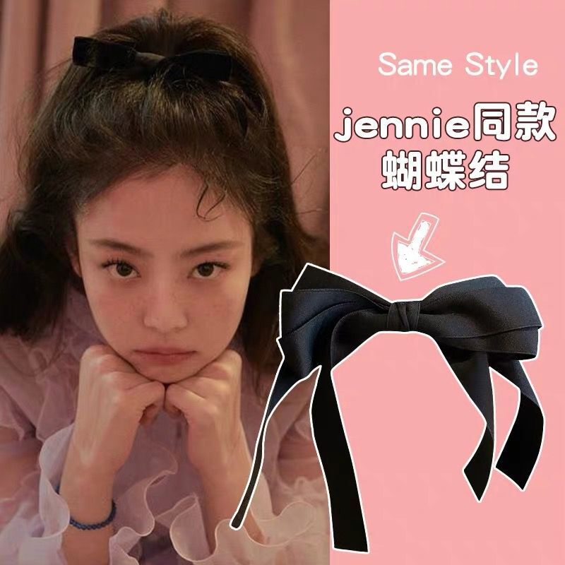 黑色蝴蝶結髮夾－商品主圖｜https://igowo.tw/