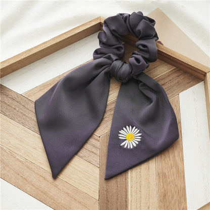 緞帶雛菊刺繡髮圈
