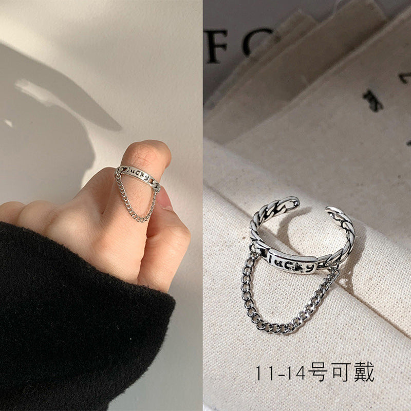 S925數字復古簡約戒指－細節特寫4｜https://igowo.tw/