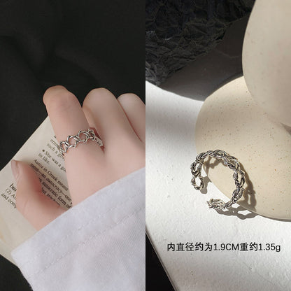 S925數字復古簡約戒指－細節特寫22｜https://igowo.tw/