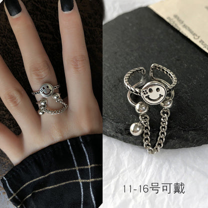 S925數字復古簡約戒指－細節特寫15｜https://igowo.tw/