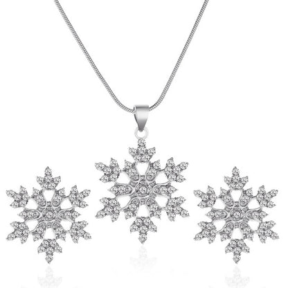 鋯石雪花項鍊耳環組－11耳釘+項鍊款細節9｜https://igowo.tw/