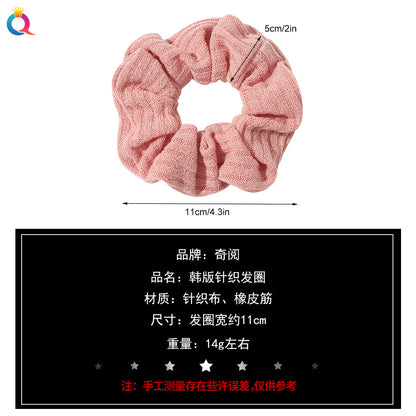格紋大腸圈簡約髮圈－細節特寫1｜https://igowo.tw/