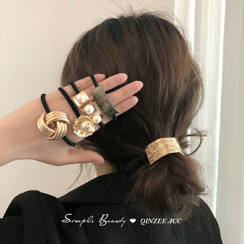 金屬簡約髮圈－商品主圖｜https://igowo.tw/