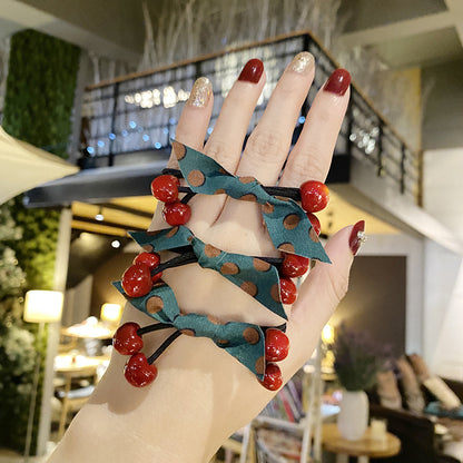櫻桃簡約髮圈－商品主圖｜https://igowo.tw/
