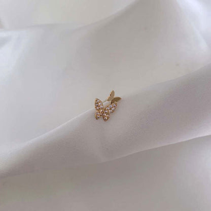鋯石蝴蝶耳夾