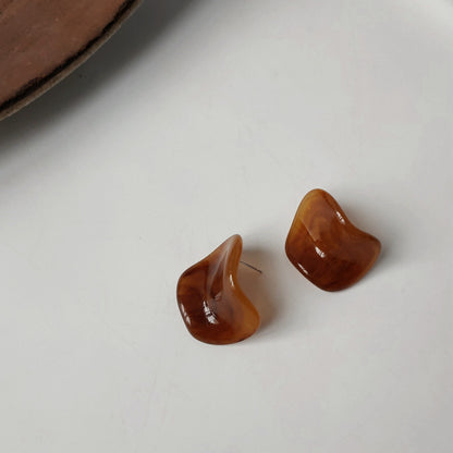 壓克力不規則復古耳環