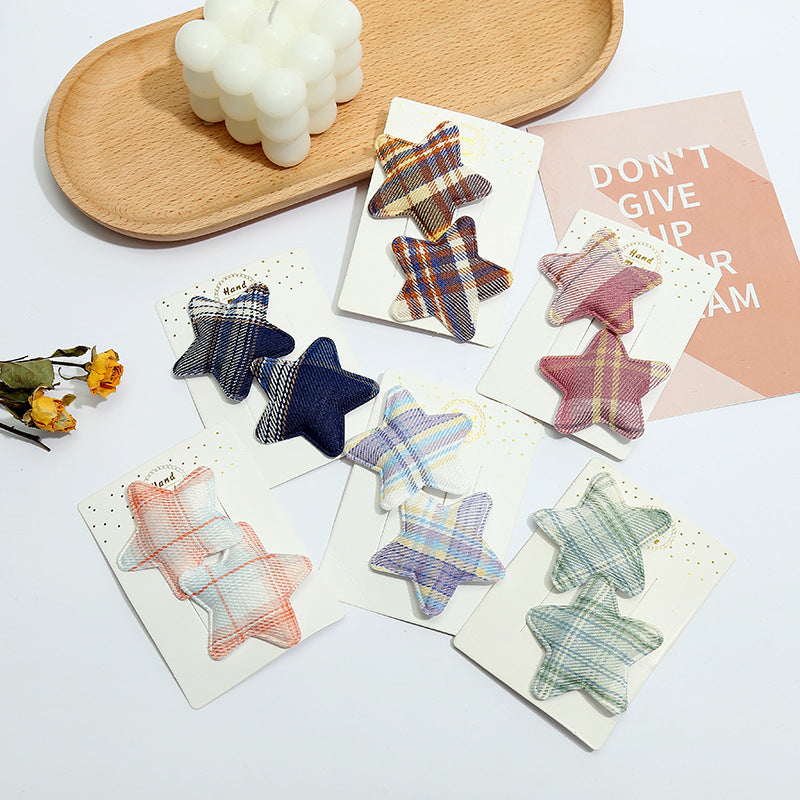 星星簡約髮夾－3# 1卡2個款細節1｜https://igowo.tw/