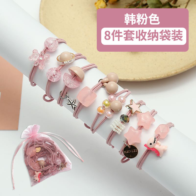 簡約髮圈八件組－商品主圖｜https://igowo.tw/