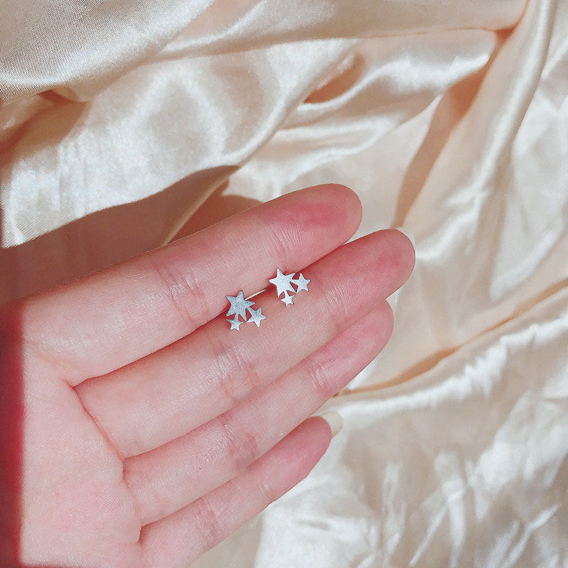 S925星星簡約耳釘－商品主圖｜https://igowo.tw/
