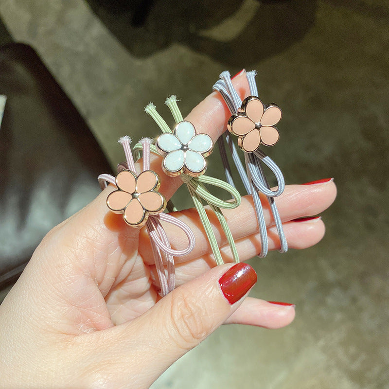 琺瑯花朵髮圈－商品主圖｜https://igowo.tw/