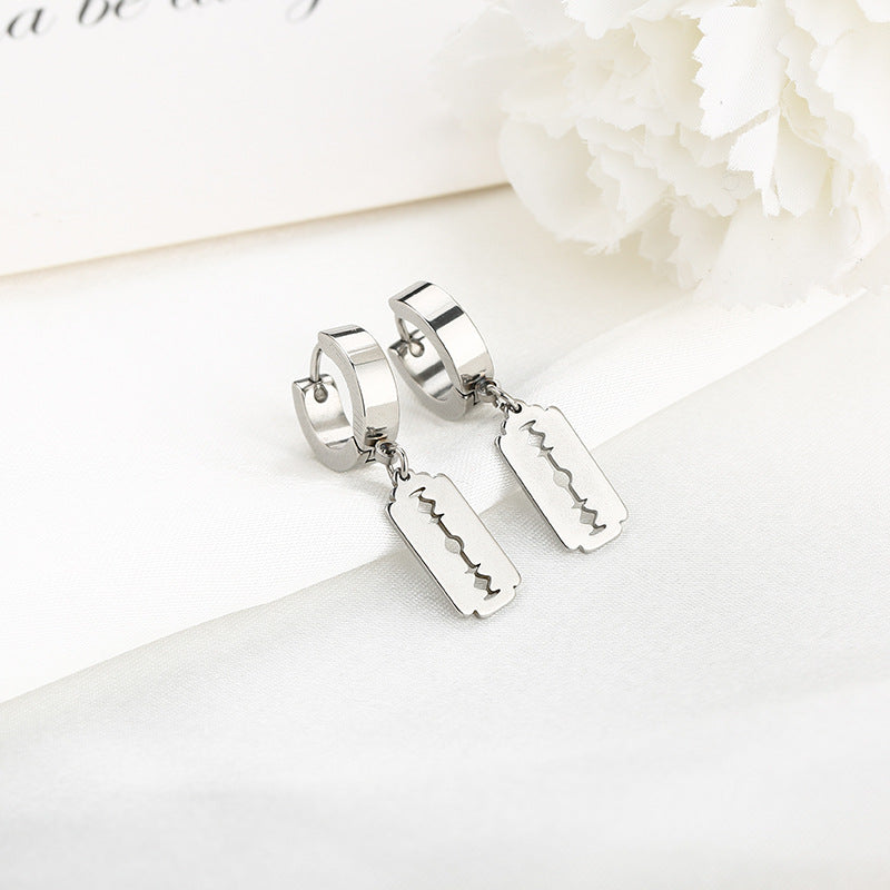 不鏽鋼圓形垂墜耳扣