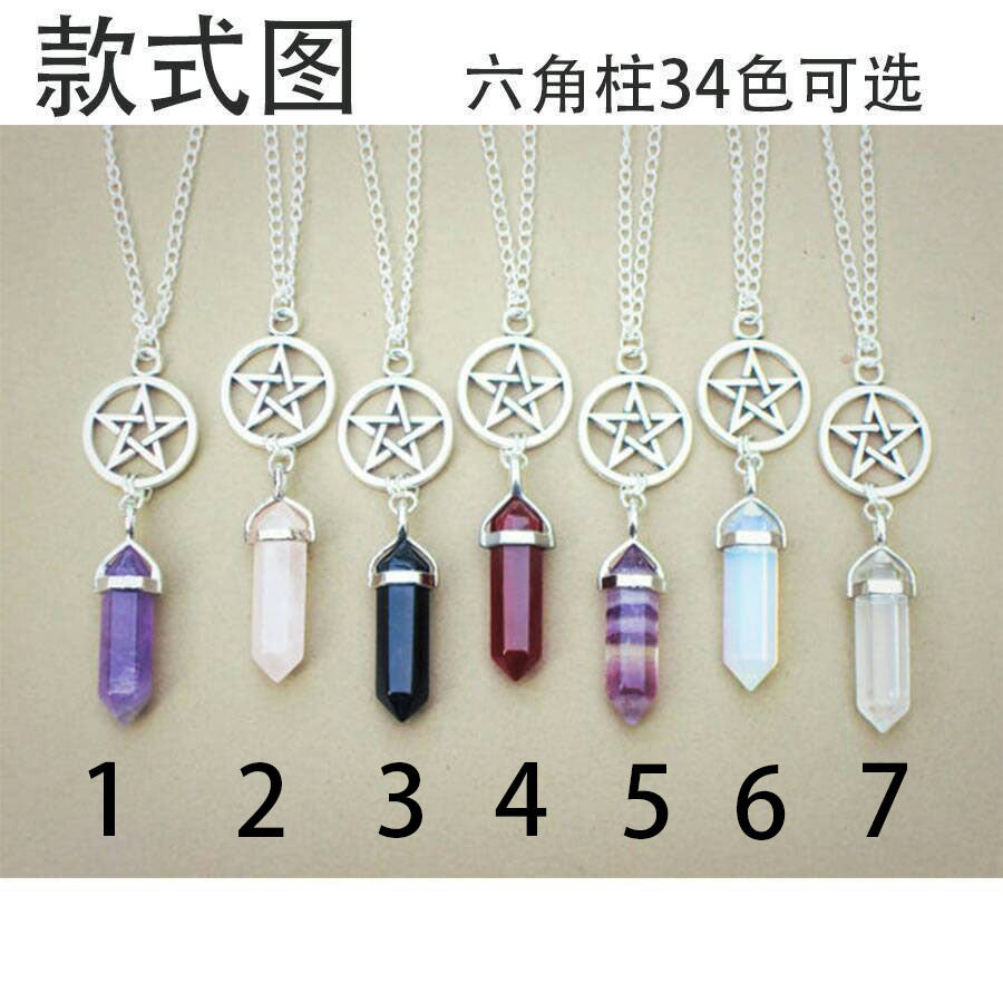 瑪瑙水晶星星墜飾項鍊－商品主圖｜https://igowo.tw/