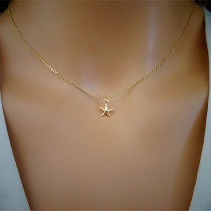 金屬星星墜飾簡約項鍊－商品主圖｜https://igowo.tw/