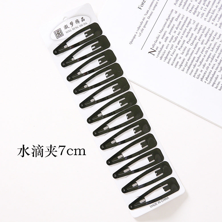水滴一字髮夾套組－一字夾8cm款細節｜https://igowo.tw/