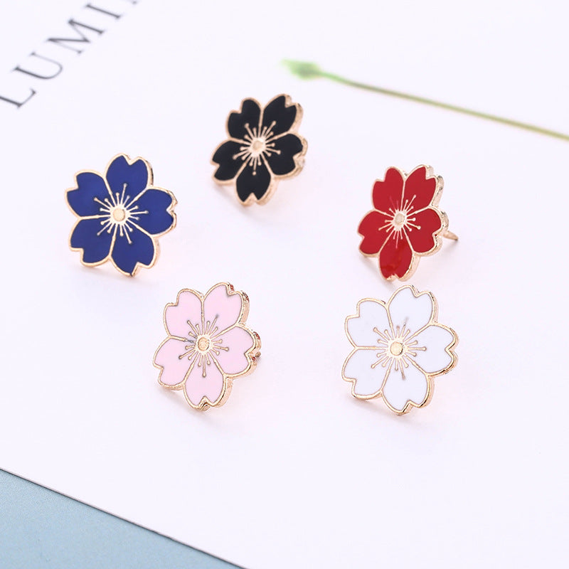 琺瑯花朵胸針－2/紅色款實拍｜https://igowo.tw/