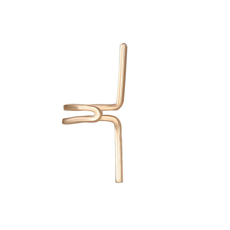 金屬一字免耳洞耳夾