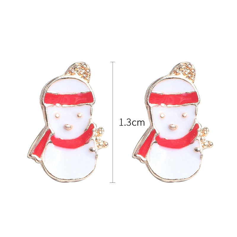 小鹿聖誕耳釘－11雪人款細節｜https://igowo.tw/