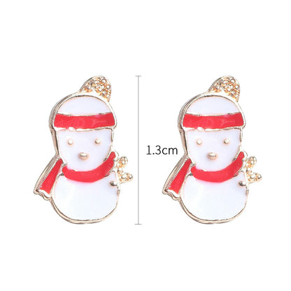 小鹿聖誕耳釘－11雪人款細節｜https://igowo.tw/
