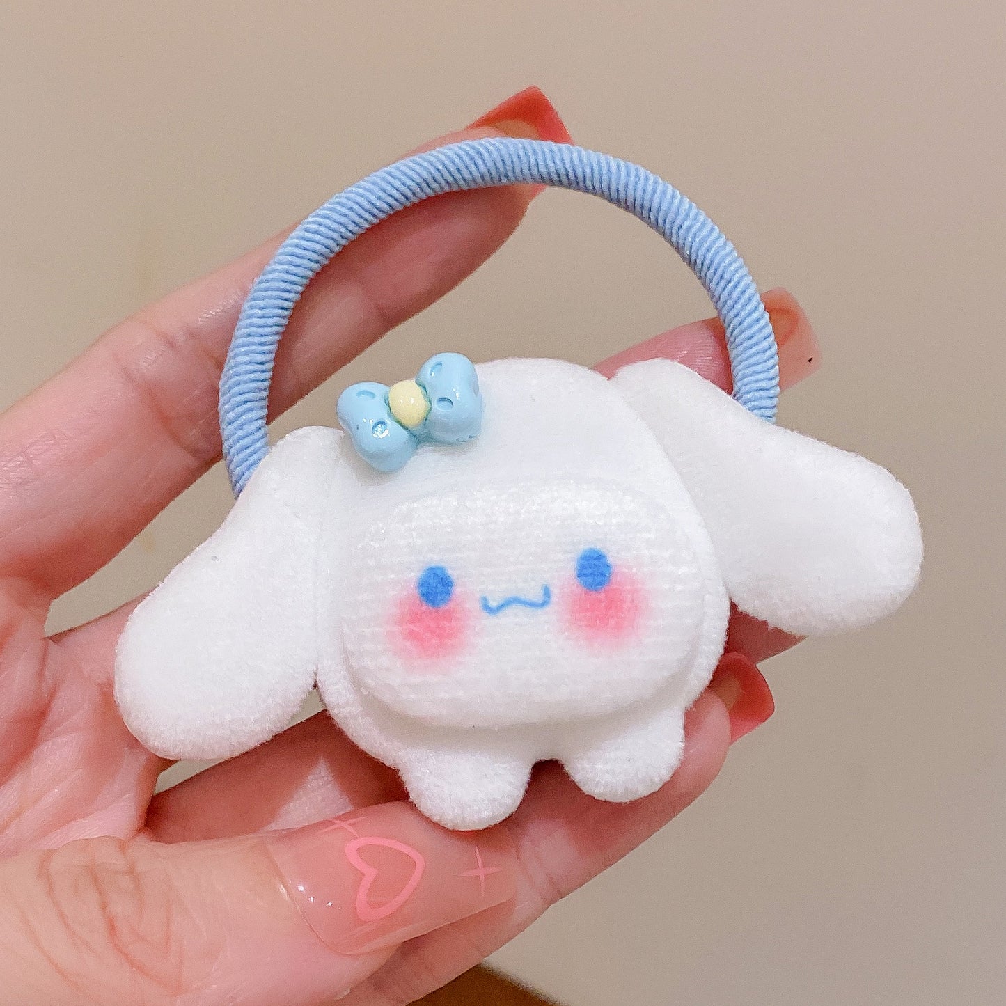 絨面卡通髮圈