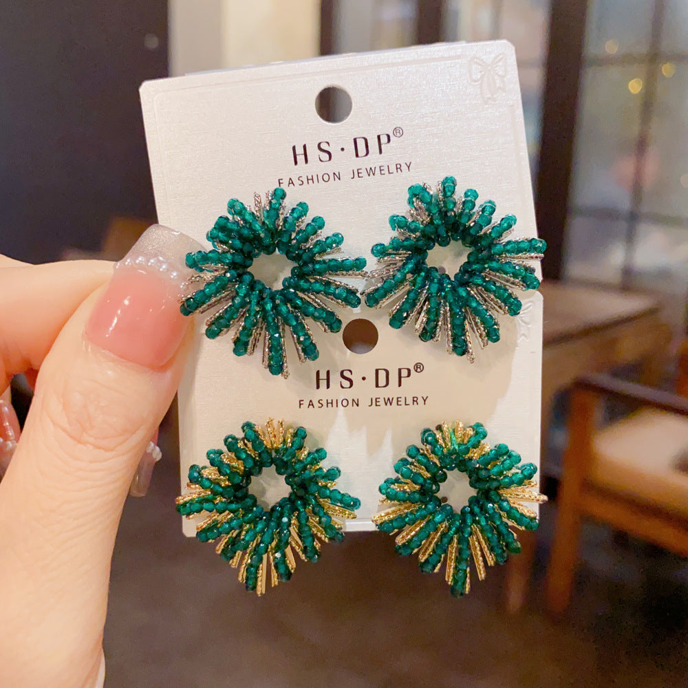 幾何誇張復古耳環－商品主圖｜https://igowo.tw/