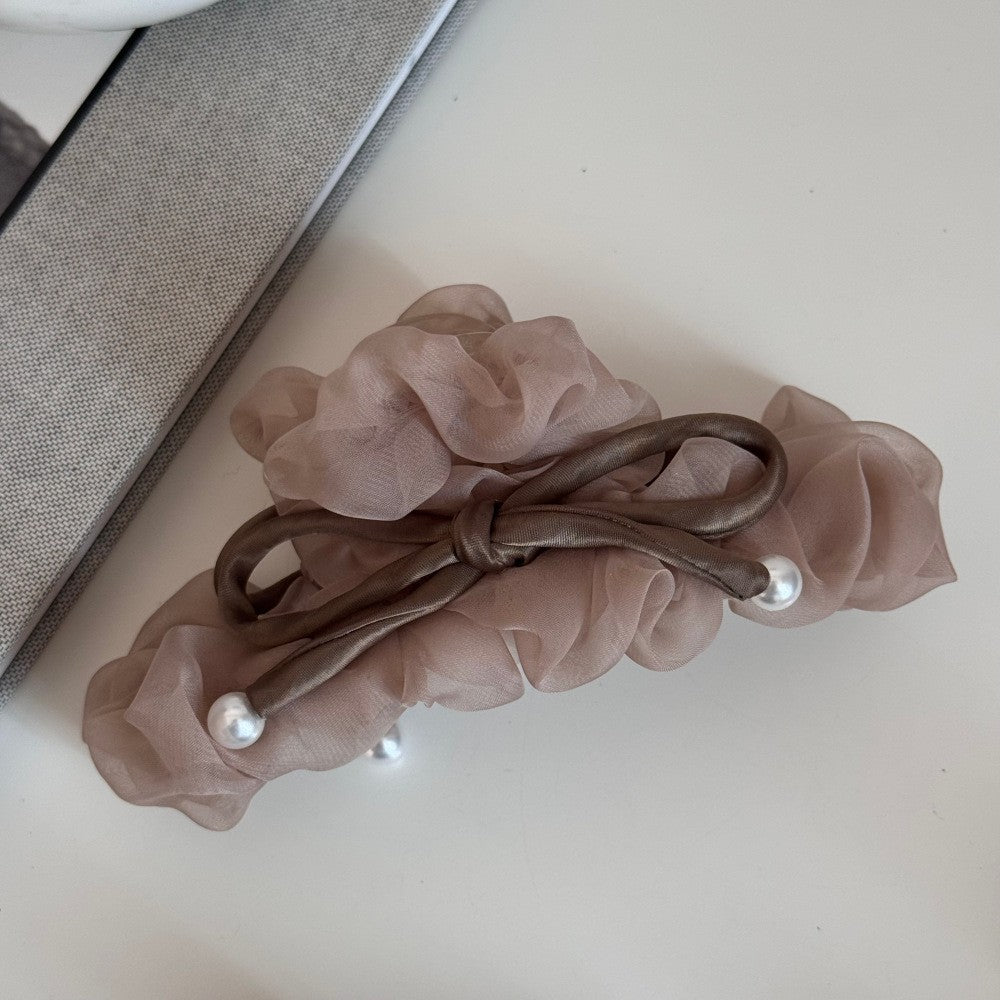 珍珠網紗鯊魚夾