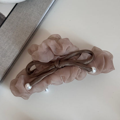 珍珠網紗鯊魚夾