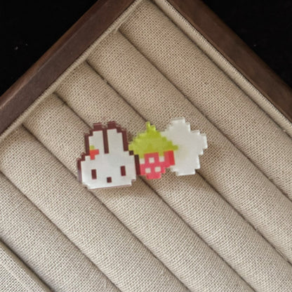 紅色草莓兔子髮夾