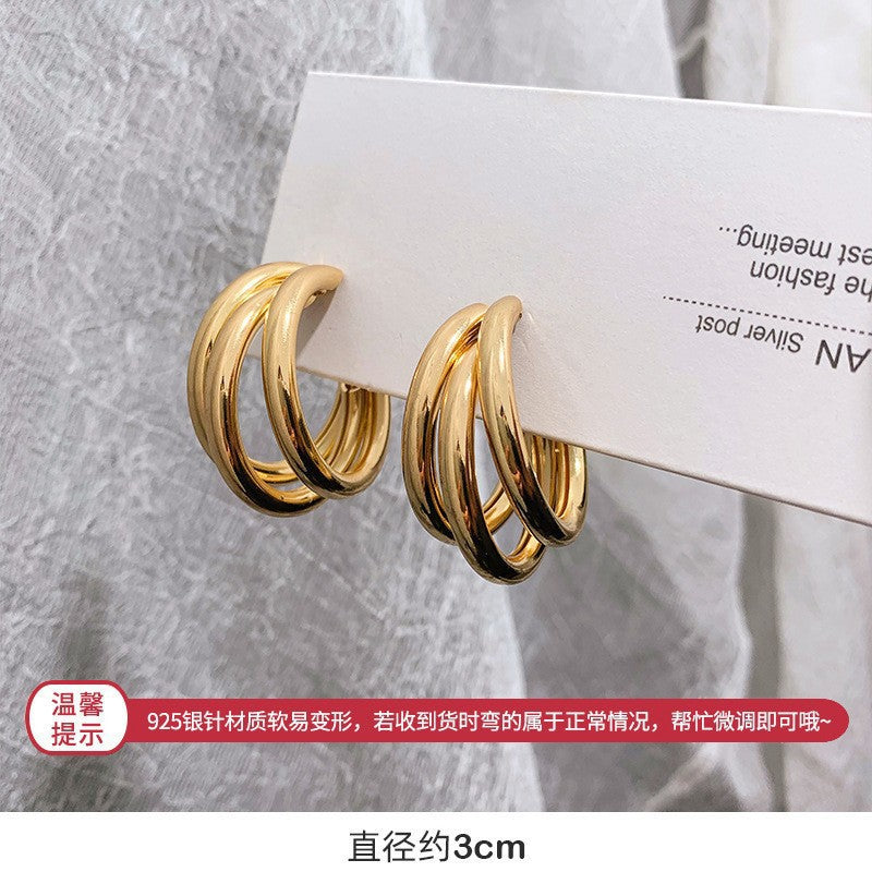 銀針花朵圓形流蘇耳環－細節特寫47｜https://igowo.tw/