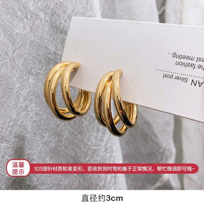 銀針花朵圓形流蘇耳環－細節特寫47｜https://igowo.tw/